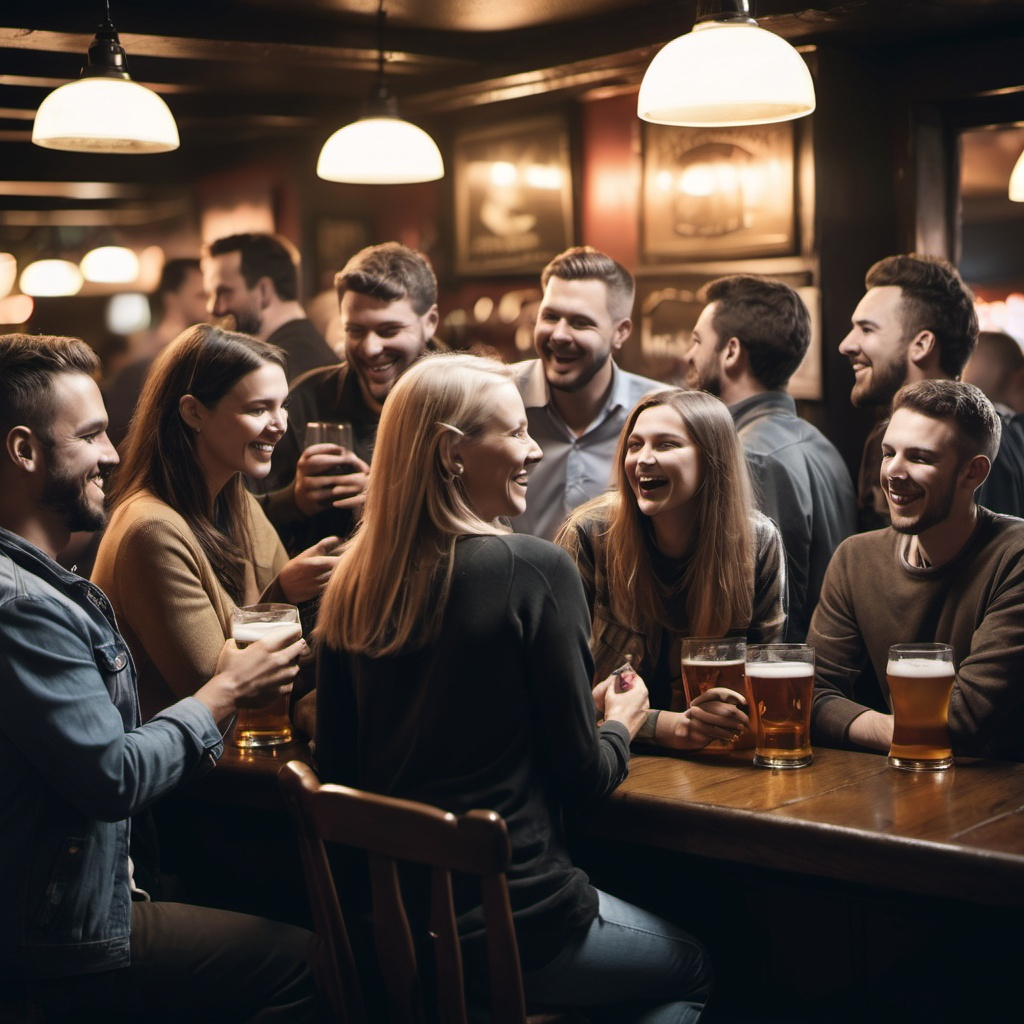 Young adults having fun